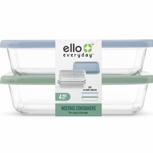Ello Everyday 4.5 Cup 4pc Meal Prep Set | NWT